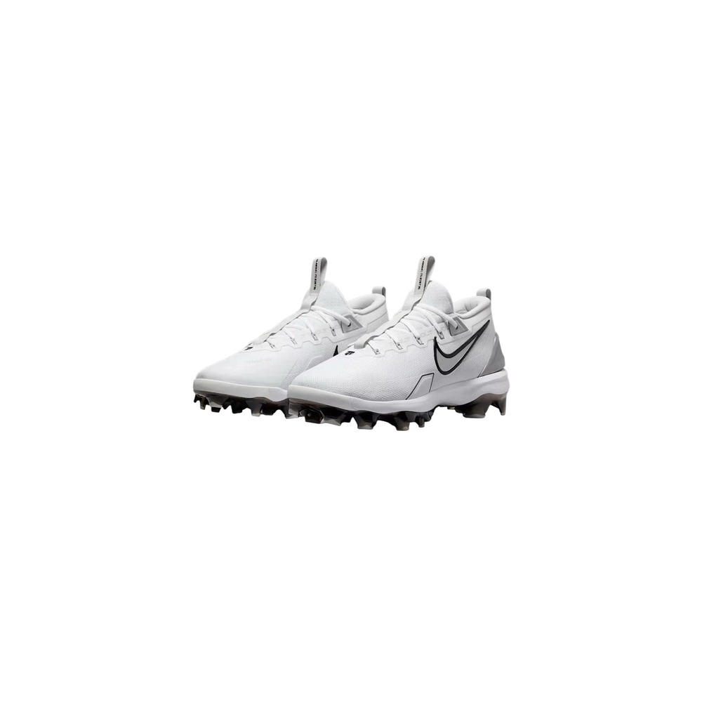 Nike Force Zoom Trout 9 Elite MCS White Metalc Silver Baseball Cleats FZ0884-102
